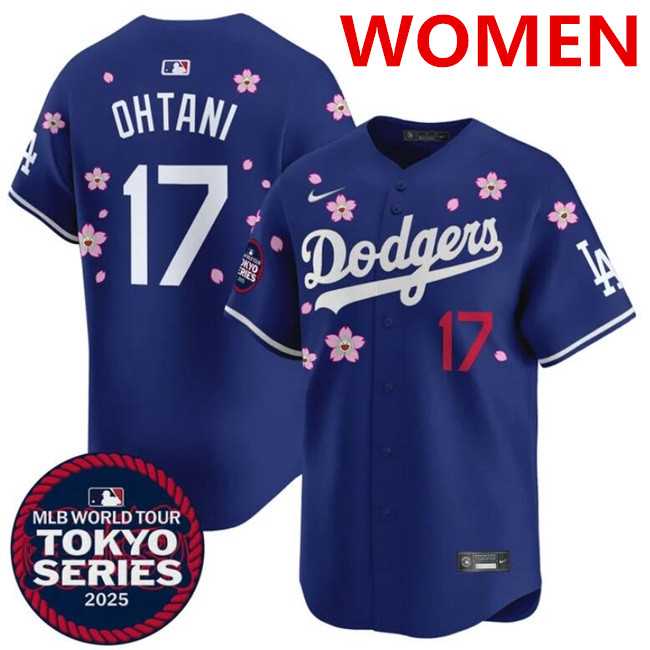 Women's Los Angeles Dodgers #17 Shohei Ohtani Royal 2025 Tokyo Series Limited Stitched Jersey Dzhi,We sell and wholesale Women's Los Angeles Dodgers #17 Shohei Ohtani Royal 2025 Tokyo Series Limited Stitched Jersey Dzhi on line form chian!